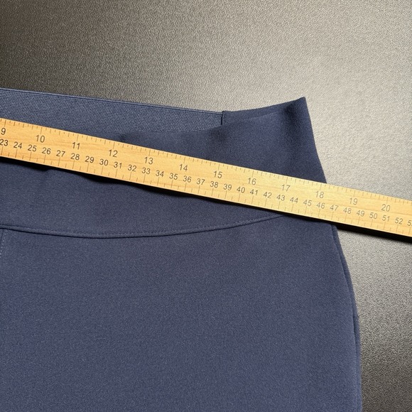 DG2 Diane Gilman Navy Pull-On Stretch Pants Sz L High Rise Wide Leg NWOT 36x31 - Picture 6 of 8